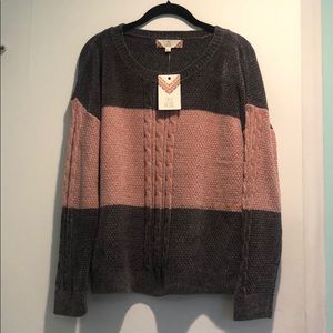 Women’s Pink Rose Soft Sweater Dusty Pink-Charcoal